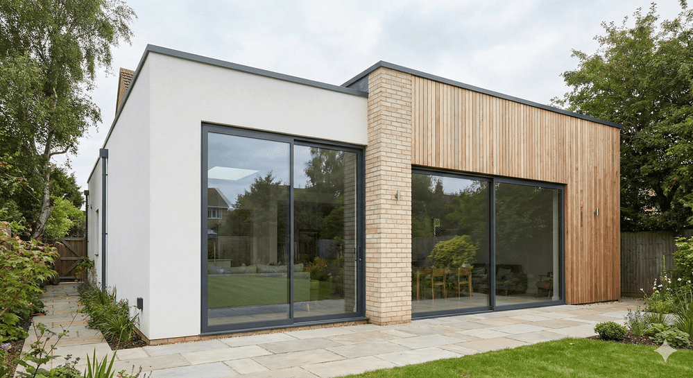 A contemporary home with new glazed units supplied by Nova Trade Frames
