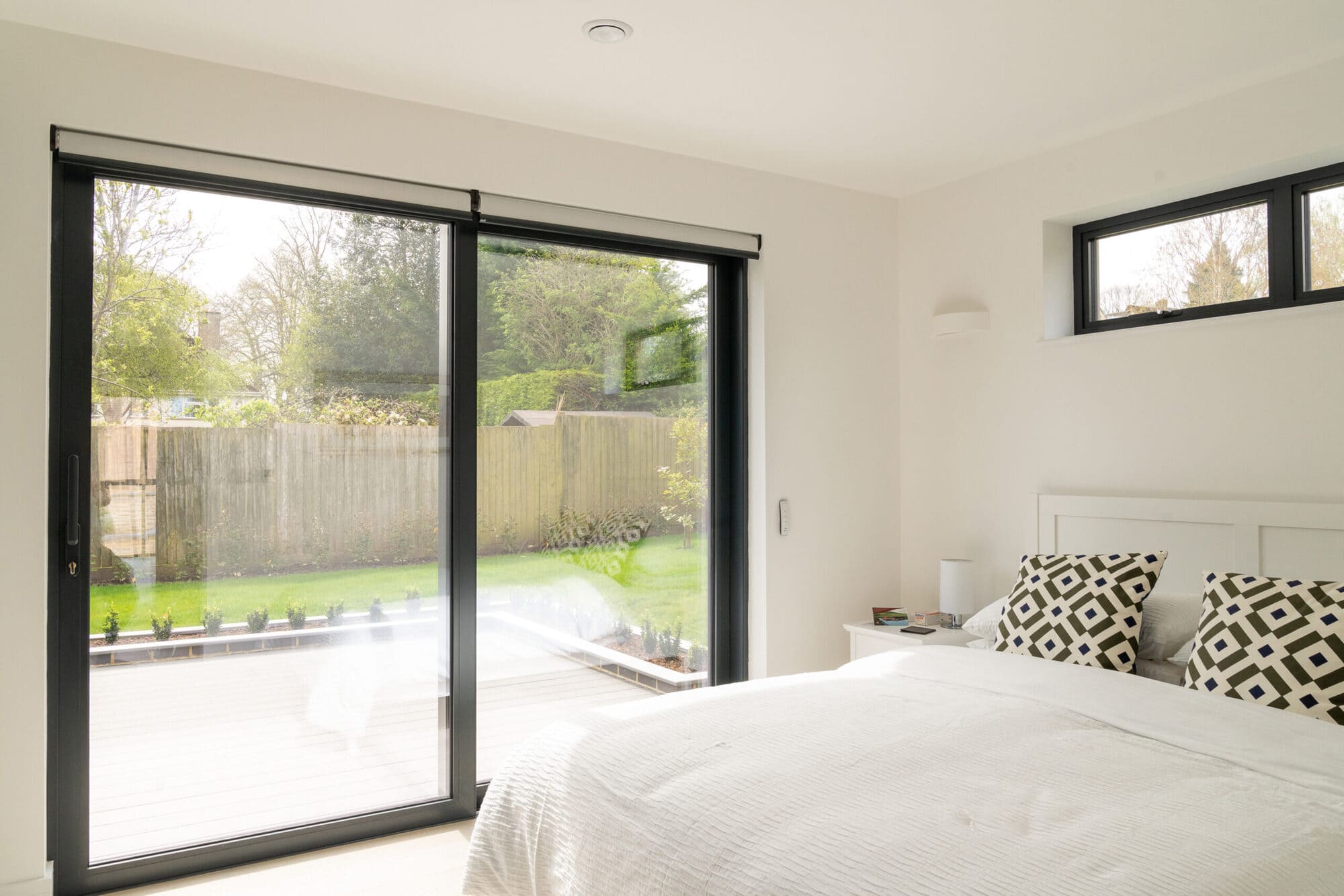 New build property with aluminium windows and doors installed